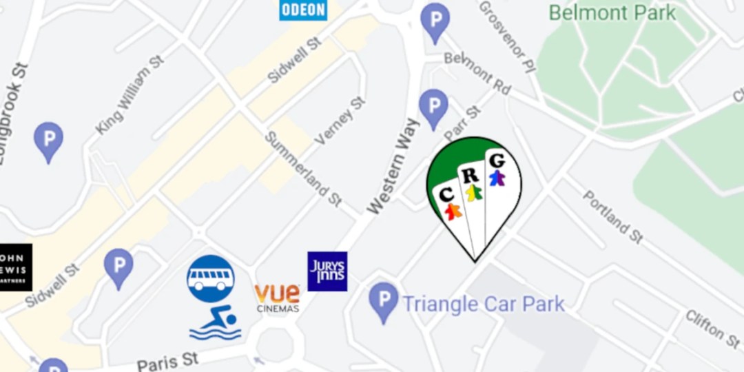 Clifton Road Games, Exeter, EX1 2BR (Local Street Map)